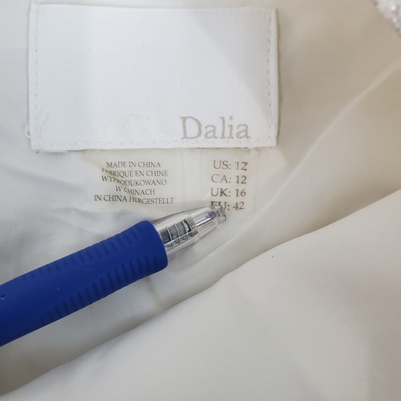 Dalia Pocked Silver Sleeveless Cocktail Dress Size 12 Womens Front pockets NWT - Picture 6 of 15